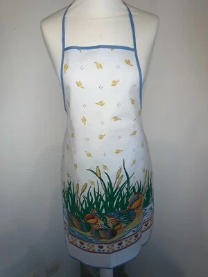 Beau tablier  vintage en coton " Canards  " - Photo 1/3