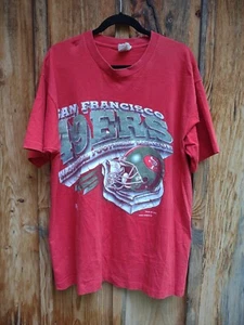 NFL: San Francisco 49ers Vintage T-shirt: 1993: Magic Johnson T's: Red: XL: USA - Picture 1 of 9