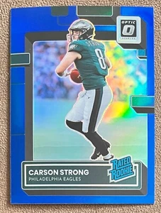 Carson Strong 2022 Donruss Optic Blue Prizm Rookie #211 /179 Eagles Numbered RC - Picture 1 of 2