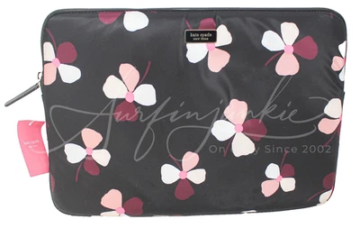 Kate Spade Negro Rosa Floral Amanecer Anochecer Buds Bolso para Laptop Manga Nuevo Nylon 14 Pulgadas Foto 1 de 4