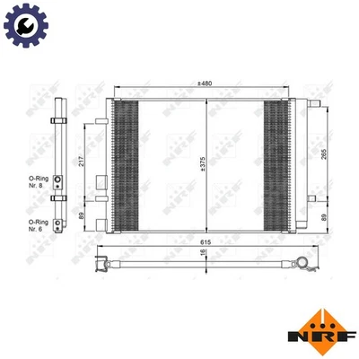 CONDENSER AIR CONDITIONING 350095 FOR HYUNDAI G4LA 1.2L G4FA 1.4L G4FC 1.6L 4cyl - Image 1 of 4