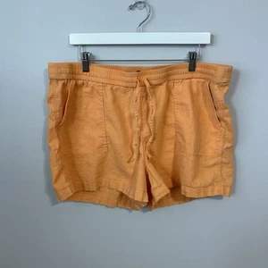 J. Crew orange Leinenmischung elastischer Kordelzug Taille Pull-On Shorts Größe XL - Bild 1 von 4