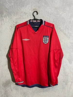 England Away Long Sleeve football Soccer shirt 2002 - 2004 Umbro Men Size S/M - Image 1 of 4