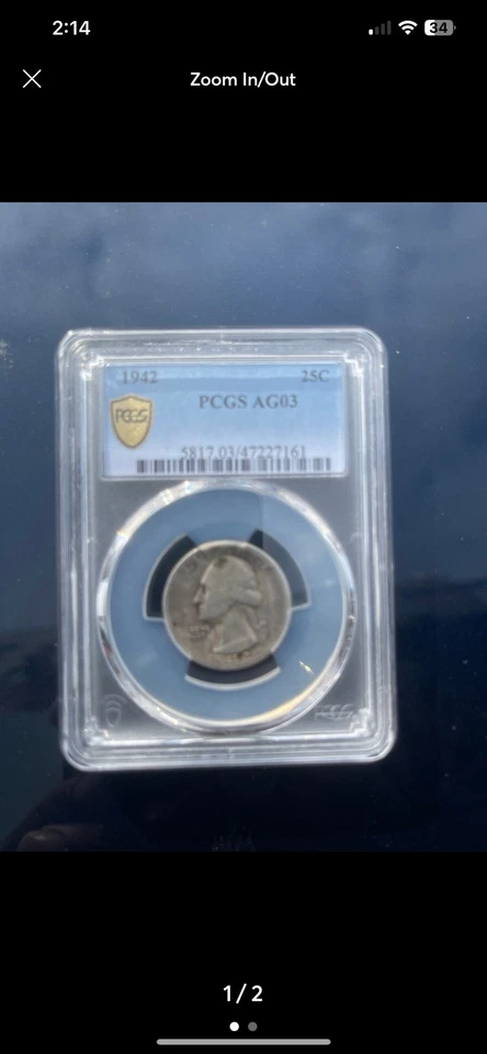 1942 Washington Silver Quarter MS65 PCGS - Image 1 of 1