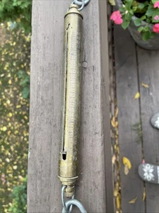 Vintage Chatillon NY U.S.A. 50 lb Hanging Brass Spring Scale Model IN —50 - Picture 1 of 7