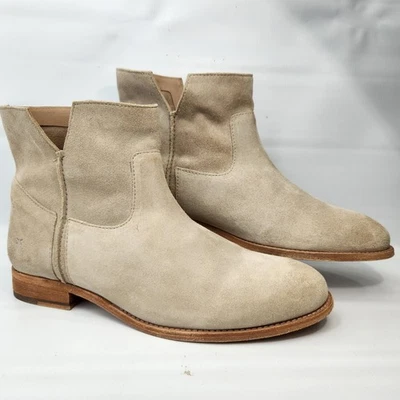 Botín holgado Frye Melissa para mujer 9,5 batido gamuza cuero Western Boho Foto 1 de 4