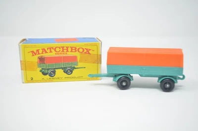 Remolque Mercedes Matchbox Nº 2 Verde/Naranja De Colección Con Caja E4 Original Foto 1 de 4