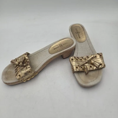 EL ZAPATO DE COCHE ORIGINAL Borla Dorada Madera Sin Cordones Italia Mujer 35 4.5 Cuero  Foto 1 de 4