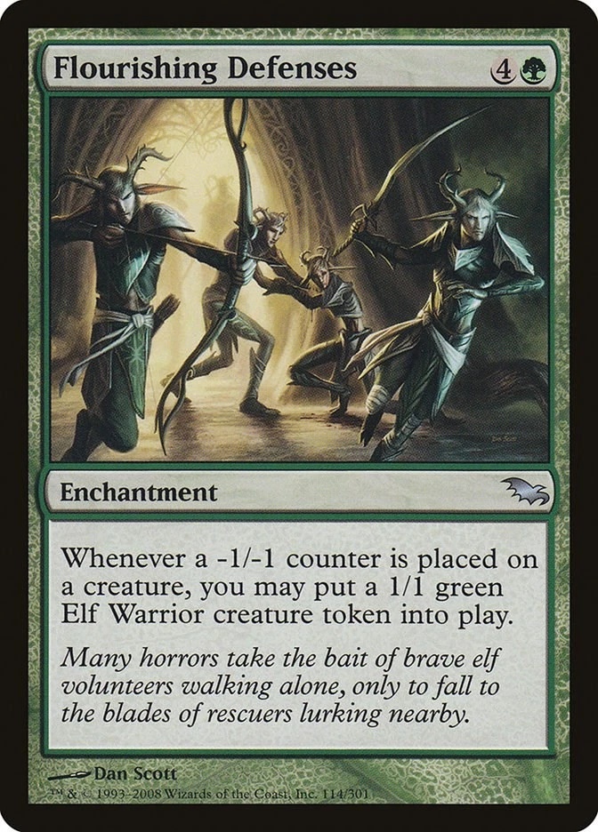 Flourishing Defenses 114 LP Normal Shadowmoor MTG EN - Image 1 of 1