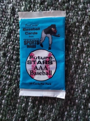  1990 Pro Cards AAA Minor League Baseball Card Wax Pack - Sealed NEW - Image 1 of 2