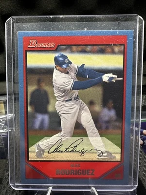 2007 Bowman Alex Rodriguez Blue Parallel /500 Yankees SP #200 - Image 1 of 3