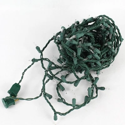 Holiday Christmas String Lights TS-55 Warm White Green Cord - Pre-Owned Decor - Image 1 of 4