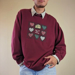 Vintage Burgundy Crewneck Jumper - Picture 1 of 6