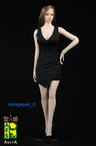 AFS 1/6 A017A Black Sleeveless Dress Suit & Shoes Fit 12'' Female PH Body Toy - Picture 1 of 4