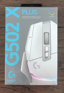 NEW! Logitech G502 X PLUS Lightspeed Wireless RGB Gaming Mouse - White - Afbeelding 1 van 2
