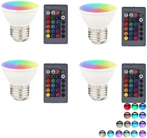 Par16 LED Color Changing Light Bulb with 24 Buttons Remote Control 50 Watt Equiv - Picture 1 of 12
