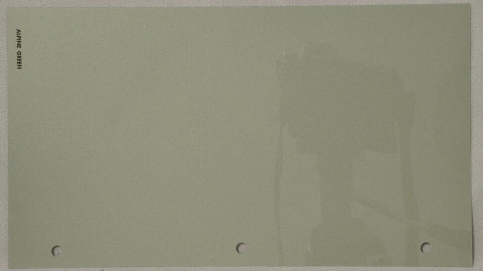 Muestra de sala de exposición Jaguar Alpine Green en acetato 10,5." x 6" o 10" x 5" Foto 1 de 1