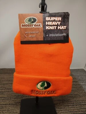 Sombrero tejido súper pesado Mossy Oak aislado caza, esquí, snowboard gorro  Foto 1 de 4
