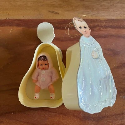 Muñeca bebé rosa Shackman 1983 caja original casa de muñecas miniatura juguete coleccionable Foto 1 de 4