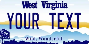 West Virginia Scenic License Plate Personalized Custom Car Bike Motorcycle Moped - Picture 1 of 2