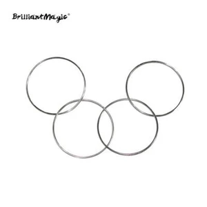 BrilliantMagic Chinesische Metall Verbindungsringe Zaubertricks Verbunden Verbunden 4 Ringe - Bild 1 von 4