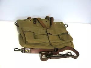 Will Leather Goods Valigetta Borsa Messenger Tela Pelle Vintage - Foto 1 di 11