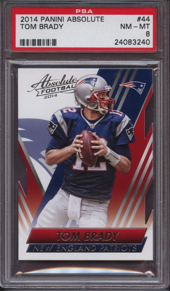 2014 Panini Absolute 44 Tom Brady  PSA 8 NM Mint Patriots - Image 1 of 1