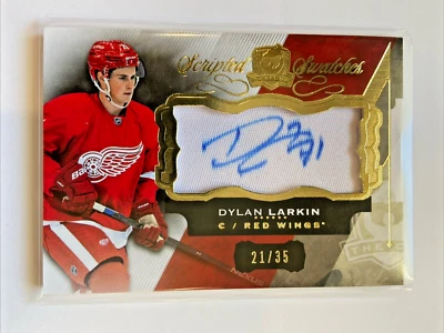 Parche de novato The Cup 2015-16 Upper Deck automático DYLAN LARKIN/35 muestras con guión Foto 1 de 2