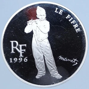 1996 FRANCE Le Fifre by EDOUARD MANET Old Proof Silver 1 1/2 Euro Coin i113504 - Picture 1 of 3
