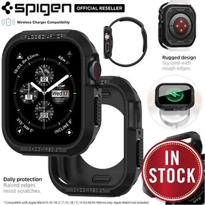 For Apple Watch Series 9 8 7 6 SE 5 40 41 44 45mm Case SPIGEN Rugged Armor Cover - Picture 1 of 80