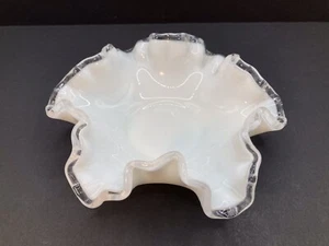 Fenton Silver Crest Small ruffled edge Bowl/ Candy Dish. 6”W 2”H - Picture 1 of 4