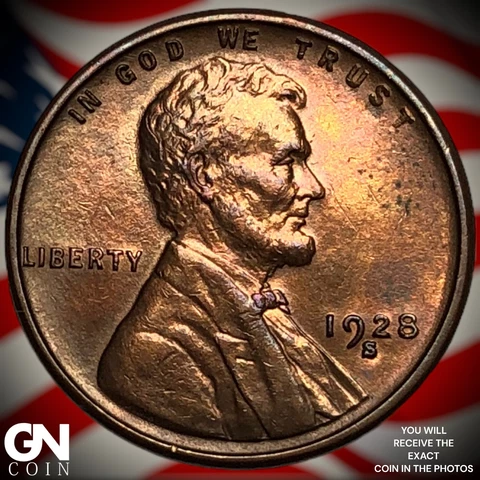 1928 S Lincoln Cent Wheat Penny  Q4355 Cover