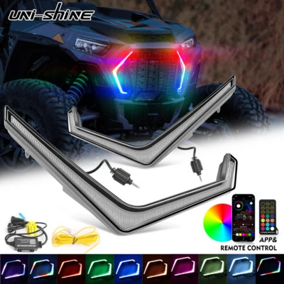 Par de luces de giro RGB delanteras para Polaris RZR XP Turbo 2019-2022 Foto 1 de 4