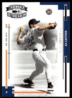 2004 Donruss Throwback Threads 123 Al Leiter New York Mets Baseball Card - Image 1 of 2
