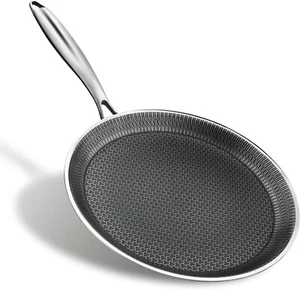 Crepe Pan Dosa Tawa Triply Nonstick S/Steel Honeycomb Coating Induction Base - Picture 1 of 12