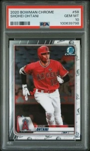 2020 Bowman Chrome #58 Shohei Ohtani Dodgers Angels PSA 10 - Pop 103 - Picture 1 of 2