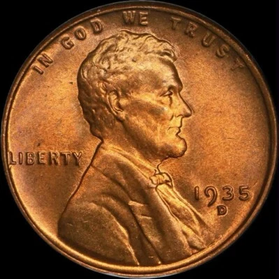 1935 D Lincoln Cent NGC MS67 RED Older Holder RD - Image 1 of 4