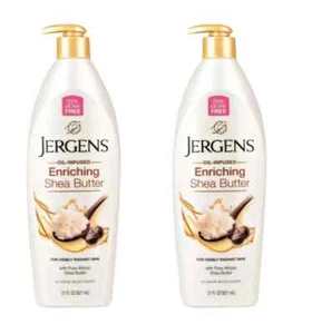 Jergens Enriching Shea Butter Oil-Infused Moisturizer, 21 fl oz (2 Pack) - Picture 1 of 5
