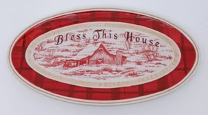 Plato de ciudad y campo Fitz and Floyd Bless This House de 10 1/4 - Imagen 1 de 6