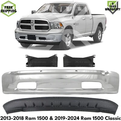 Front Bumper Chrome Kit For 2013-2018 Ram 1500 & 2019-2024 Ram 1500 Classic - Image 1 of 4