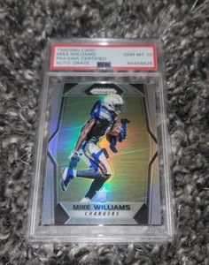 Mike Williams Signed 2017 Silver Prizm Rookie Card #239 PSA/DNA GEM MT 10 AUTO - Picture 1 of 2