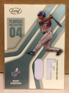 Rickey Henderson 2004 Leaf Players Collection Game Used Jersey #21/25 Position