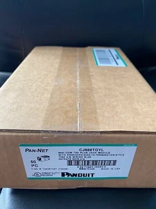 Panduit GigaCat6 jacks Yellow CJ688TGYL BOX OF 50. FAST SHIPPING FROM USA! - Picture 1 of 1