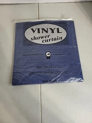 Better Home 防水乙烯基海军蓝浴帘,1993 (全新) — 第 1/2 张图片