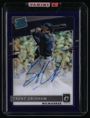 2020 Donruss Optic #RRS-TG Trent Grisham Rated Rookies Purple #/125 Auto - Image 1 of 2