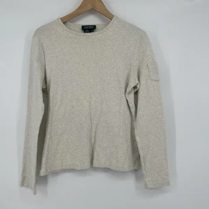 Camisa Vintage Lauren Ralph Lauren Mujer Manga M Bolsillo Brezo 100% Algodón Años 90 - Imagen 1 de 10