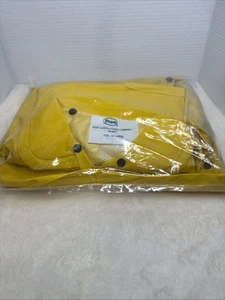 Boss High Visibility Rain Jacket With Detachable Snap On Hood Yellow 2XL  #15671 - Picture 1 of 6