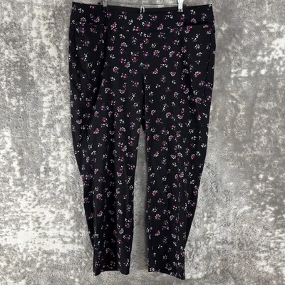 Leggings Lany Bryant Talla Grande 22 The Allie Elastizados Estampado Floral Negros Foto 1 de 4