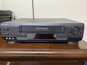 Sony SLV-N50 VCR VHS Player 4 Head Hi-Fi Stereo Video NO Remote TESTED Working - Picture 1 of 9