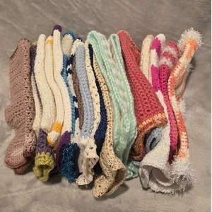 Handmade Crochet Washcloths Lot of 20 Cotton Dishcloths Multi Color - Picture 1 of 21